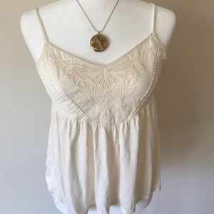 Lace Inset Flowy Spring Top